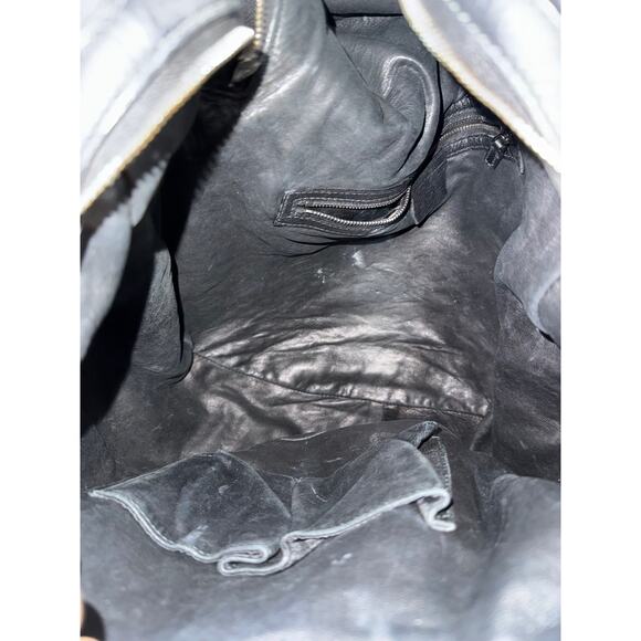 Gucci Leather Pleated Horsebit Accent Icon Bit Medium Shoulder Hobo Bag Black - Picture 4 of 5